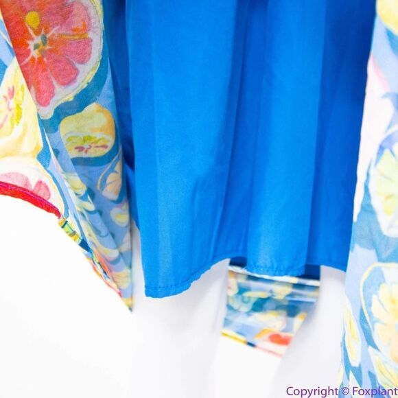 Anthropologie Blue Fruit Print High Low Dress - Picture 11 of 16